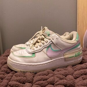 Nike Air Force 1s, Purple and Green